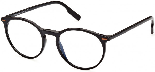 Ermenegildo Zegna EZ5237 Eyeglasses, 001 - Shiny Black, Vicuna
