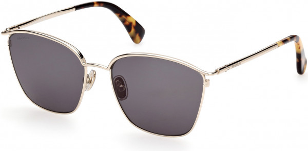 Max Mara MM0043 Design Sunglasses, 53N - Shiny Palladium, Shiny Tokyo Tortiose / Green Lenses