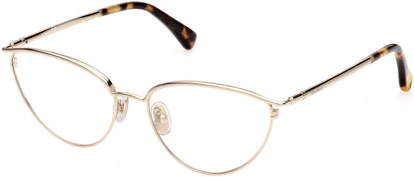 Max Mara MM5057 Eyeglasses, 032 - Shiny Pale Gold, Shiny Tokyo Tortiose