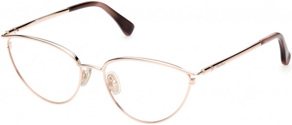 Max Mara MM5057 Eyeglasses, 28A - Shiny Rose Gold, Shiny Rose Havana