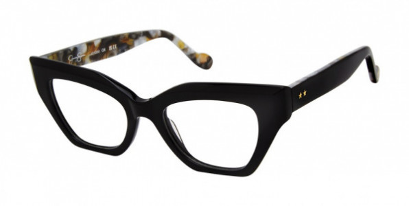Jessica Simpson JO1200 Eyeglasses, OX BLACK OVER CRYSTAL