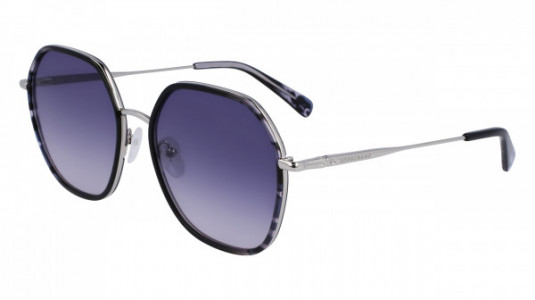 Longchamp LO163S Sunglasses, (046) SILVER/BLACK CAMOU