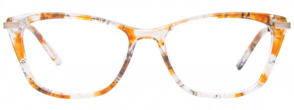 EasyClip EC628 Eyeglasses, 010 - Amber & Grey & Crystal / Sat Gold
