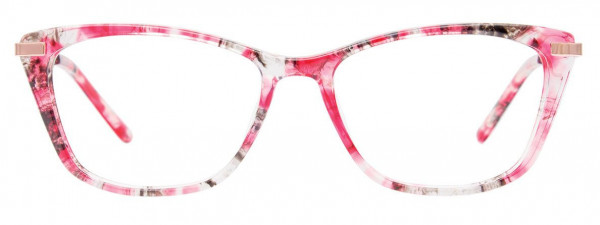 EasyClip EC628 Eyeglasses, 030 - Pink & Black & Crystal / Pink Gold