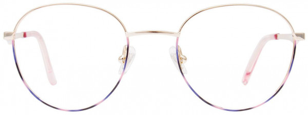 EasyClip EC657 Eyeglasses, 010 - Shiny Gold & Pink Tort