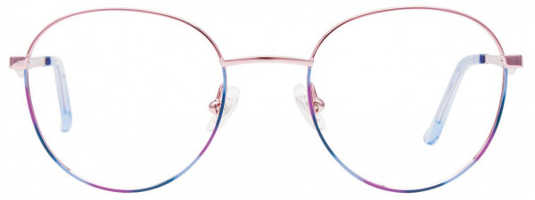 EasyClip EC657 Eyeglasses, 050 - Shiny Pink Gold & Blue Tortoise