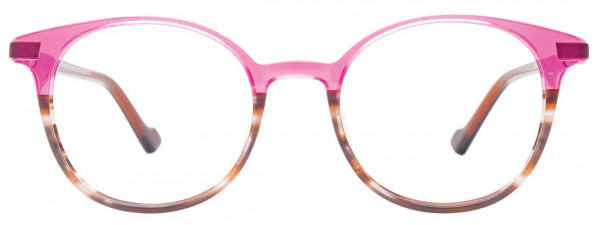 Takumi TK1234 Eyeglasses, 030 - Crystal Pink / Striped Brown
