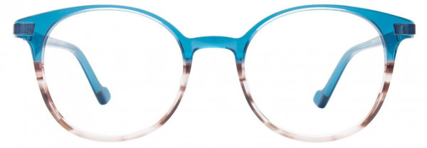 Takumi TK1234 Eyeglasses, 060 - Crystal Turquoise / Striped Brown