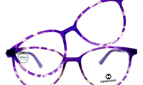 Eyecroxx SET ECF77 Eyeglasses, Purple Tortoisse