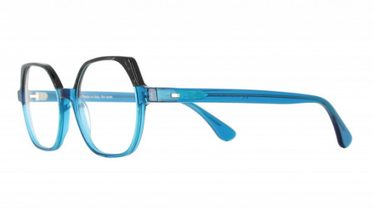 Vanni Blade V1629 Eyeglasses, transparent teal/ black dama