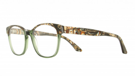 Vanni High Line V1632 Eyeglasses, mother-of-pearl dama/ transparent dark green