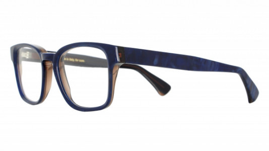 Vanni VANNI Uomo V2114 Eyeglasses, blue horn on transparent brown base
