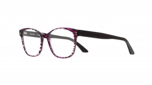 Vanni Accent V1373 Eyeglasses, crystal Macro on transparent violet/ transparent black temple