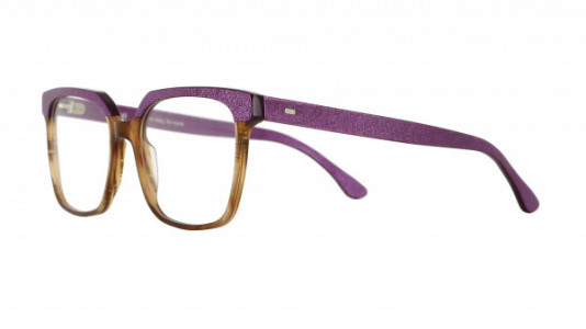 Vanni Blade V1626 Eyeglasses, purple micropixel / brown transparent horn
