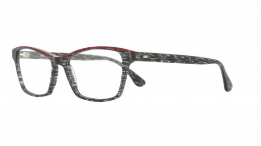 Vanni Blade V1622 Eyeglasses, black blade/solid burgundy line