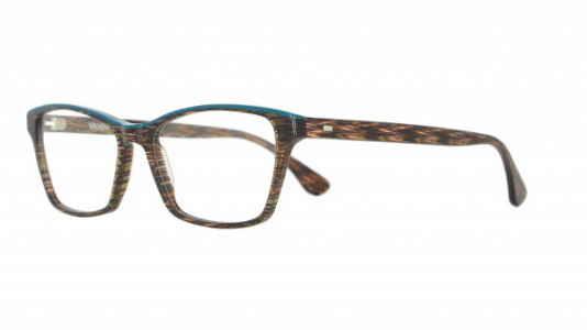 Vanni Blade V1622 Eyeglasses, brown blade/solid turquoise line