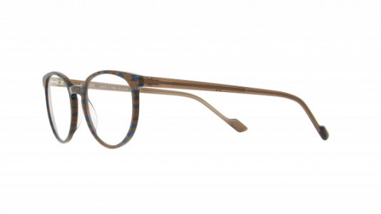 Vanni Accent V1343 Eyeglasses, light blue-copper pearl Macro/ transparent brown temple