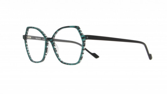 Vanni Accent V1366 Eyeglasses, crystal Macro on transparent green/black temple