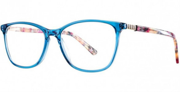 Adrienne Vittadini 584 Eyeglasses, Blu/Rd Multi