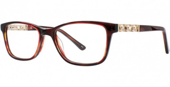 Adrienne Vittadini 632 Eyeglasses, Brick/Gold