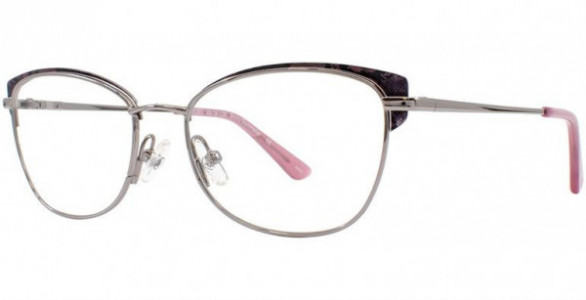Adrienne Vittadini 638 Eyeglasses, Shiny Gunmet