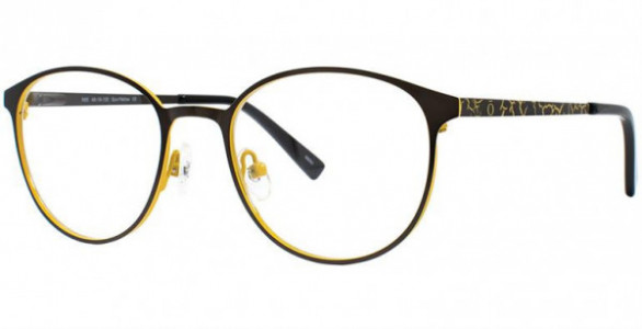 Float Milan 65 Eyeglasses, Gun/Yellow