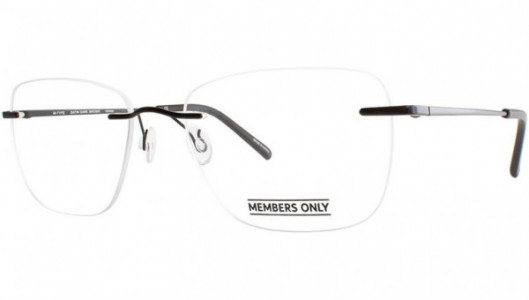 Members Only M10 Eyeglasses, Sat Dk Brn
