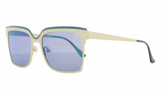 Vanni Colours VS1134 Sunglasses, matt cream/teal line