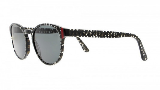 Vanni Spirit VS3000 Sunglasses, black Tangram/ solid red detail