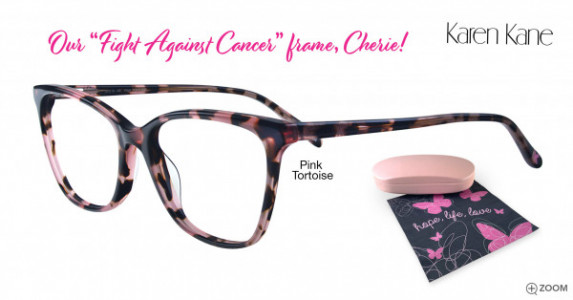 Karen Kane Cherie Eyeglasses, Pink Tortoise