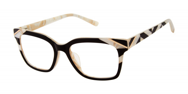L.A.M.B. LAUF105 Eyeglasses, Black/Bone (BLK)