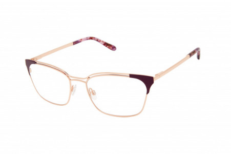 Lulu Guinness L234 Eyeglasses, Plum/Rose Gold (PLU)