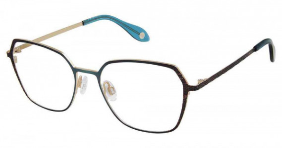 Fysh UK F-3701 Eyeglasses, M204-TEAL GOLD