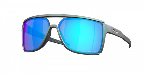 Oakley OO9147 CASTEL Sunglasses, 914713 CASTEL MATTE SILVER/BLUE COLOR (SILVER)