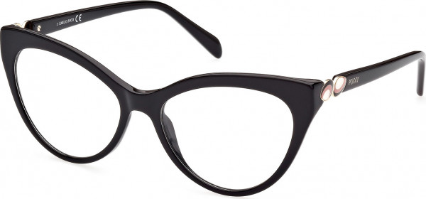 Emilio Pucci EP5196 Eyeglasses, 001 - Shiny Black / Shiny Black