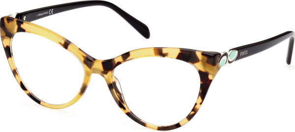 Emilio Pucci EP5196 Eyeglasses, 055 - Yellow/Havana / Shiny Black