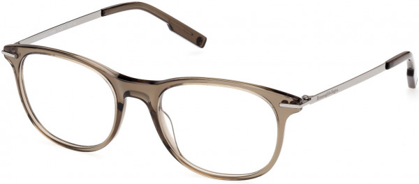 Ermenegildo Zegna EZ5245 Eyeglasses, 051 - Shiny Transparent Oyster, Shiny Gunmetal