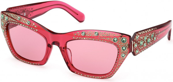 Swarovski SK0380 Sunglasses, 72S - Shiny Pink / Bordeaux
