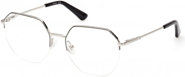 Guess GU2935 Eyeglasses, 005 - Black/Monocolor / Shiny Palladium