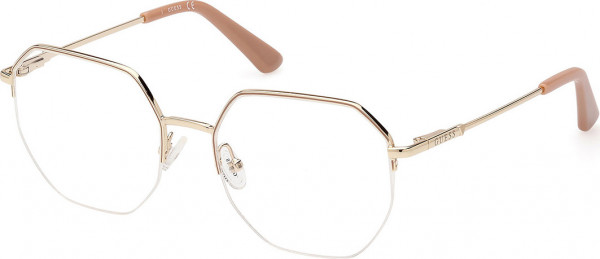 Guess GU2935 Eyeglasses, 033 - Beige/Monocolor / Shiny Pink Gold