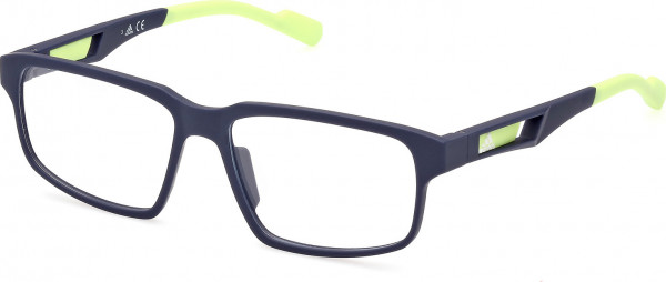 adidas SP5033 Eyeglasses, 091 - Matte Blue / Matte Light Green