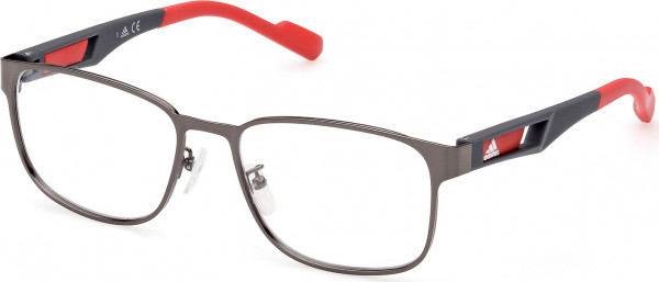 adidas SP5035 Eyeglasses, 008 - Shiny Gunmetal / Matte Light Red