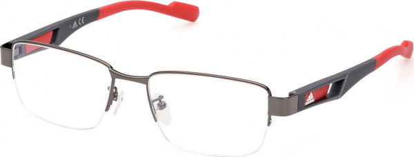 adidas SP5037 Eyeglasses, 008 - Matte Gunmetal / Matte Light Red