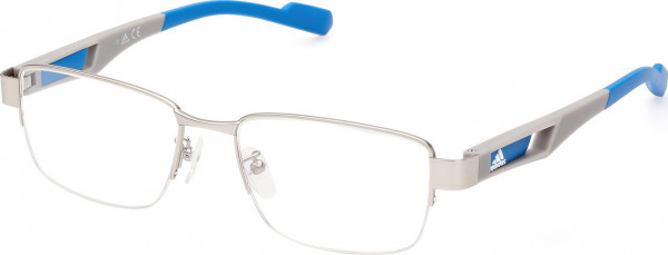 adidas SP5037 Eyeglasses, 017 - Matte Palladium / Matte Light Blue