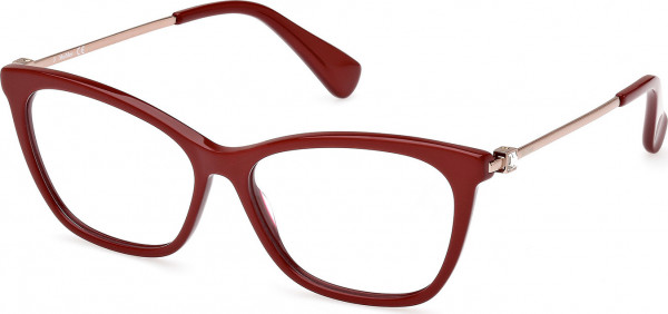 Max Mara MM5070 Eyeglasses, 066 - Shiny Light Red / Shiny Pale Gold