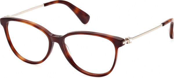 Max Mara MM5078 Eyeglasses, 052 - Dark Havana / Shiny Pale Gold