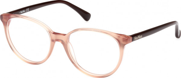 Max Mara MM5084 Eyeglasses, 045 - Matte Light Pink / Shiny Dark Brown