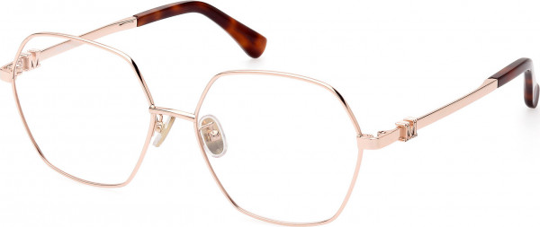 Max Mara MM5087-D Eyeglasses, 028 - Shiny Rose Gold / Shiny Rose Gold
