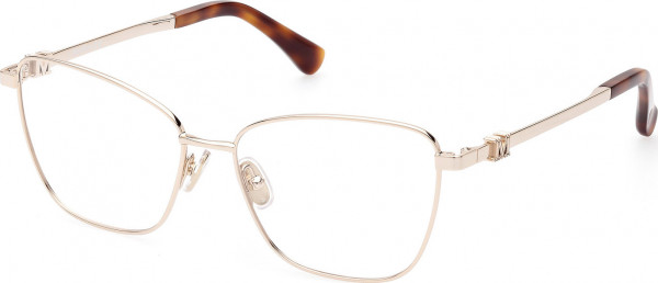 Max Mara MM5087-D Eyeglasses, 032 - Shiny Pale Gold / Shiny Pale Gold