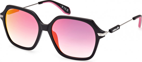 adidas Originals OR0082 Sunglasses, 02U - Matte Black / Shiny Gunmetal